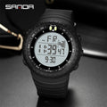 SANDA 2021 Men's Luxury Sport Digital Watch New Outdoor Fashion 5Bar Waterproof Wristwatch with Miyota Movement Model 6071