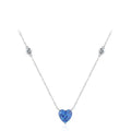 Sweet and Elegant Hot Selling Jewelry Pendant Necklace S925 Sterling Silver Rose Gold Plated love Heart Opal Necklace