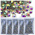 AB Color SS6 SS8 SS10 SS12 SS16 SS20 Flat Back Glass Hotfix Rhinestones Hot Melt Glue for Dress & Dance Costume Decoration