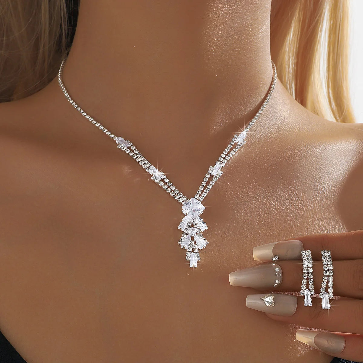 Versatile & Niche Wholesale Accessories: High-End Zircon Jewelry Sets for Women