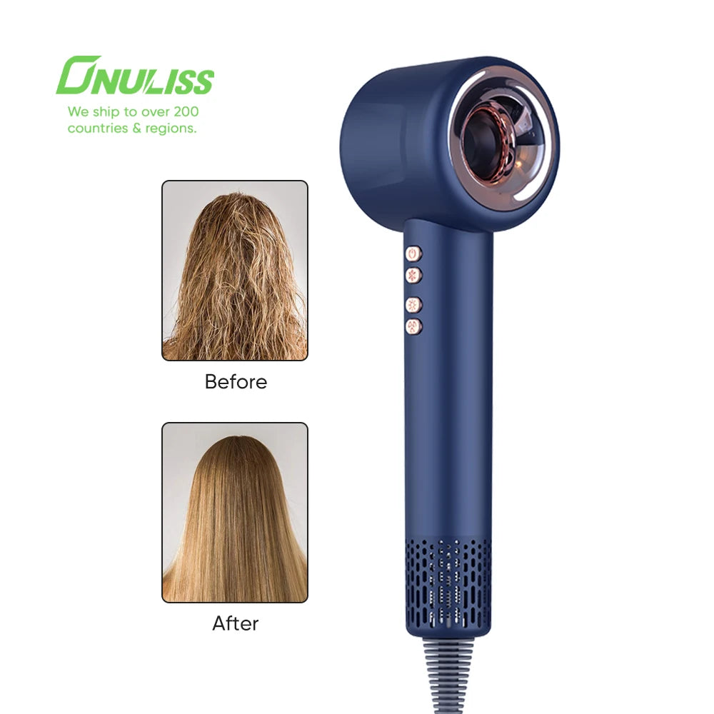 Portable Negative Ion Hair Dryer Machine Professional Salon with Diffuser