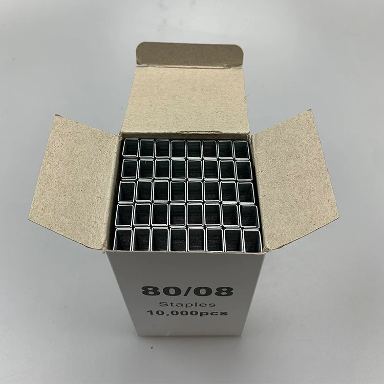 Price Negotiable 8010 Staple 21GA 12.8mm Crown 0.83 Wire Dia 10mm U Shaped Metal Iron Nails Steel Upholstery Staple for Wood
