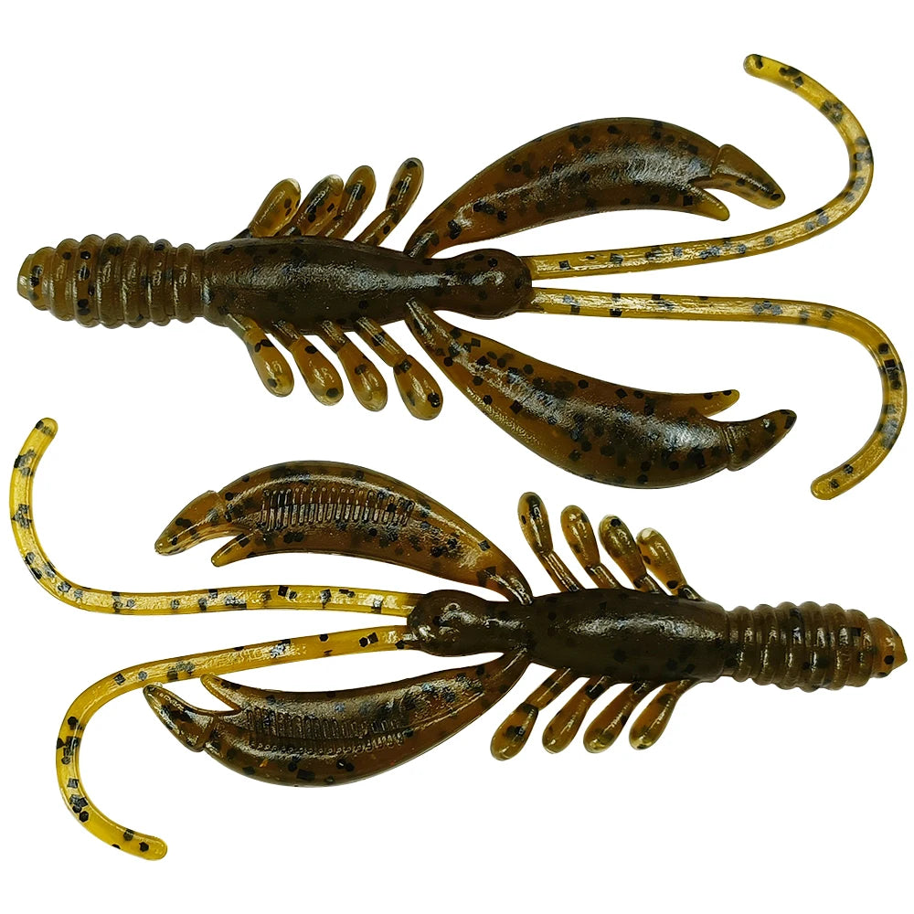 Newbility New Arrivals 7.5cm 3.5g Soft Plastic Bait Crayfish UV Glowing PVC Lure for Freshwater Bass Fishing