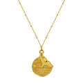 Cold Wind Character Fishtail Round Brand Pendant Necklace Titanium Steel 18K Gold Clavicle Chain Jewelry