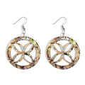 Bulk Jewellery Samoan Silver Plated Natural Abalone Shell Round Mother of Pearl Clover Jewellery