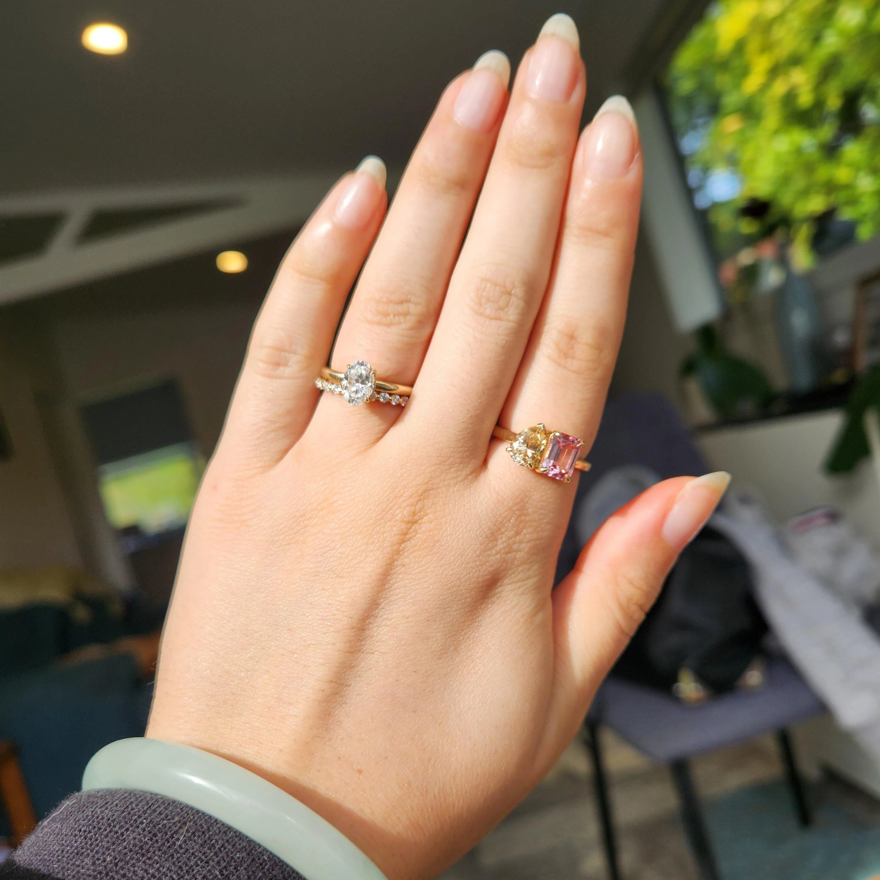 Starsgem Wholesale Price Rings 6*8mm 925 Sterling Silver 10 14 18k Gold Wedding Engagement Lab Ruby Sapphire Moissanite Ring