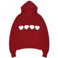 Lovely Home Wear Heart Shape Hoodies Warm Sweaters Women Plain Sweaters Baggie Hoodie With Pants