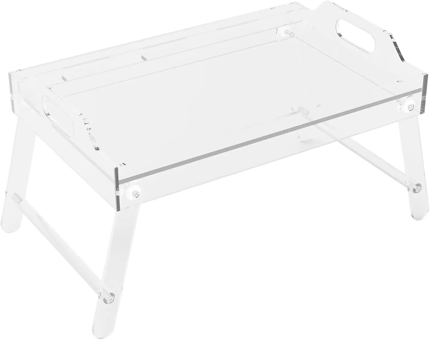 Folding Bed Tray Laptop Table Acrylic Legs Breakfast Food Media Serving Tray Bedroom Living Room School Wedding Display Rack