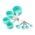 Plastic Measuring Cups and Measuring Spoons Set 8PCS Cheap Low Price Baking Cooking Coffee Cake Powder Tools