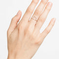 Top Quality Minimalist Jewelry Titanium 316L Stainless Steel 14k Gold PVD Plated Semi-Circular Ring for Women