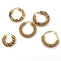 HOVANCI Chunky Gold Beads Ball Serpentine Earrings Personalized Irregular Hoop Earrings Women Accessories Jewelry Earring