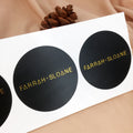 Luxury Gold Foil logo Vinyl Self-advised Sticker Waterproof Custom Packing Labels With Printing logo Round Shape Pvc Sticker