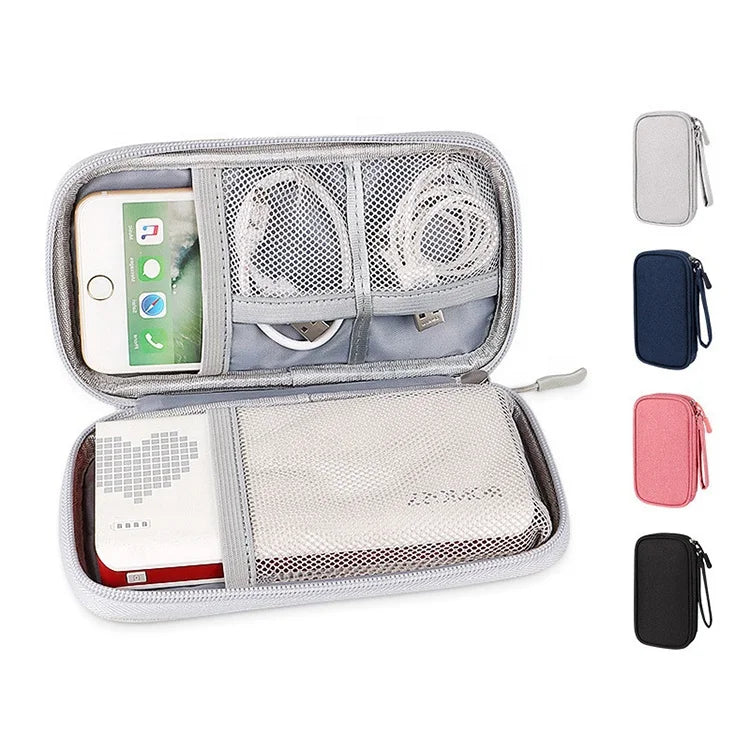2025 All in One Portable Waterproof Charger Cable Storage Bag for Hard Disk Battery