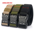 Low MOQ Custom Logo 1.5 Inch Adjustable Nylon Man Tactical Belts Strech Waist Belt With Quick Release Safty Seat Belt Buckle