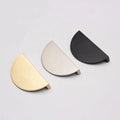 Hot Sale Gold Black Silver Brushed Nickel Brass Half Moon Handles Semicircle Pull