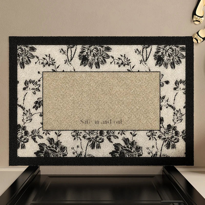 Silk Circle Entry Floor Mat French Superior Sense Classical Entrance Bathroom Door Foot Mat