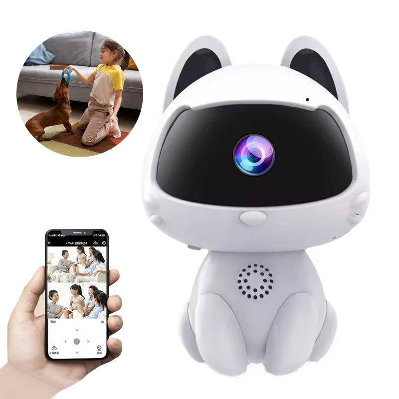 Wireless Indoor Security Baby Monitor Camera Remote Control Two-Way Voice Intelligent Home Pet Cat Monitor