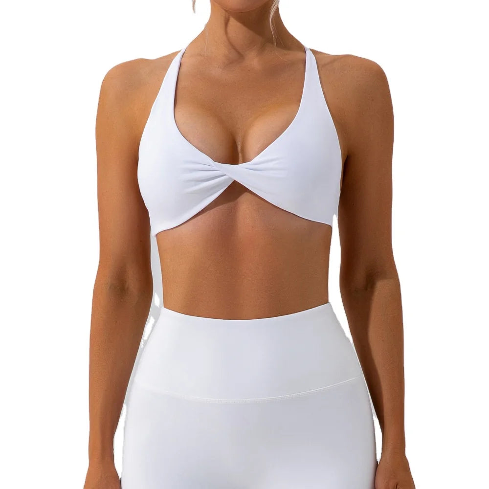 Women's Nylon Gym Tank Top Lightweight Seamless Workout Top with Rib Custom Logo Breathable Fitness Yog