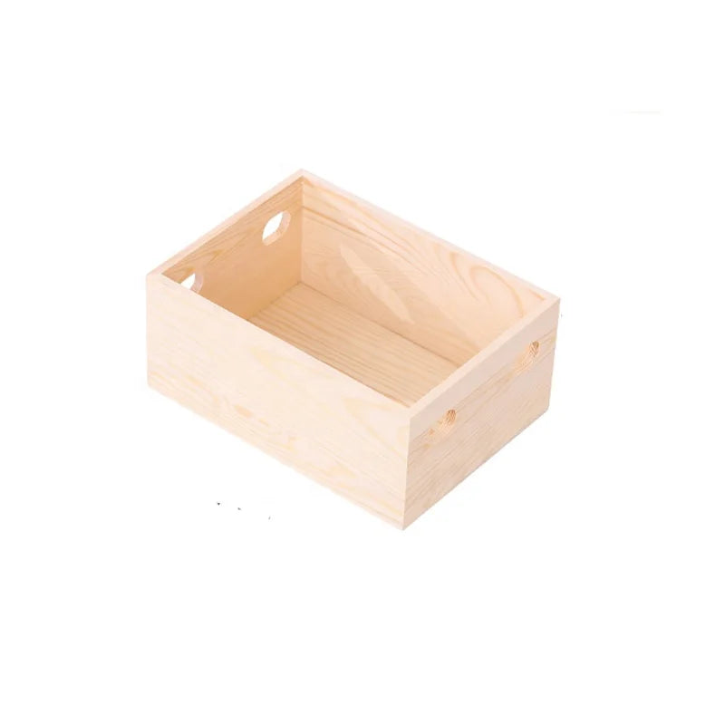 Unfinished Rectangle Wooden Stash Box with Ribbon Handle Small Plain Wooden Book for Cosmetic Keepsake or Clothing Packing