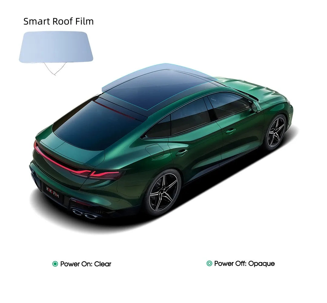 HOHOFILM Smart Roof Film 89% VLT High Clear Electronic Switchable PDLC Smart Film Privacy Protection for Car Sunroof Moonroof