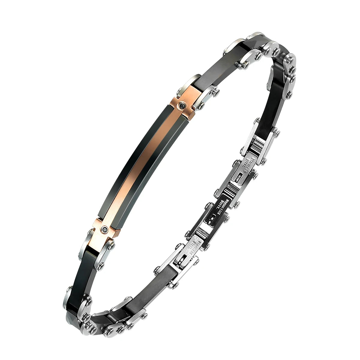 Wholesale Stainless Steel Fashion Jewelry Mens Bracelets Gold Plated 18k Custom Bracelets Ceramic Zircon for Men Italian Market