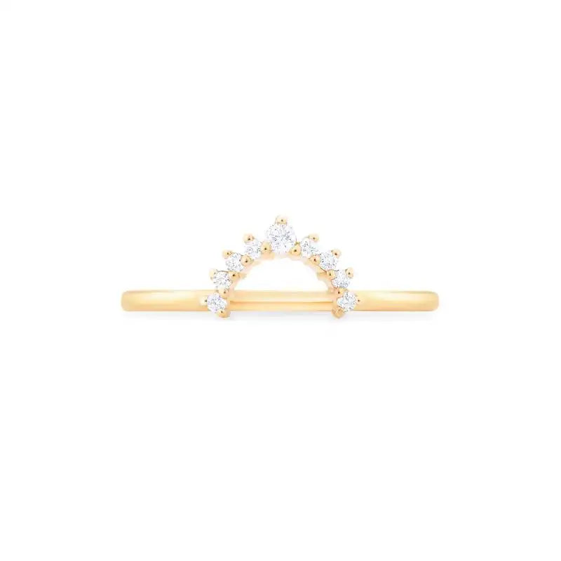 Laodun INS Style Popular Sterling Silver Ring Women Jewelry Simple Creative Tiny Zircon Silver Non Adjustable Rings Vermeil