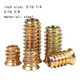 3/16 1/4 5/16 3/8 Steel Countersunk Hex Furniture Wood Threaded Insert Nuts