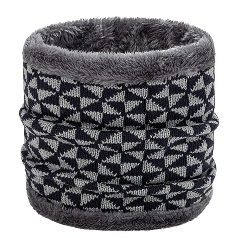 Custom Knitted Neck Gaiter Scarf Winter Thick Circle Loop Jacquard Neck Warmer for Women Men