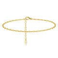 Minimalism Gold Plating Clip Chain Anklet 925 Sterling Silver Ball Chain Foot Anklet for Women Girls Gifts Wholesale