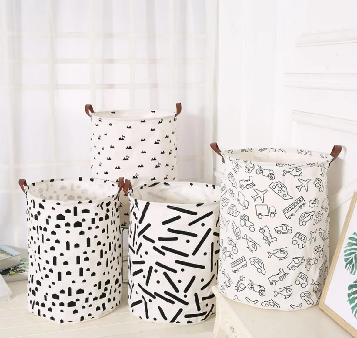 Free Standing Cotton Canvas Collapsible Waterproof Lightweight Customized Colors Clothes Hamper Toy Storage Organizer Laundry