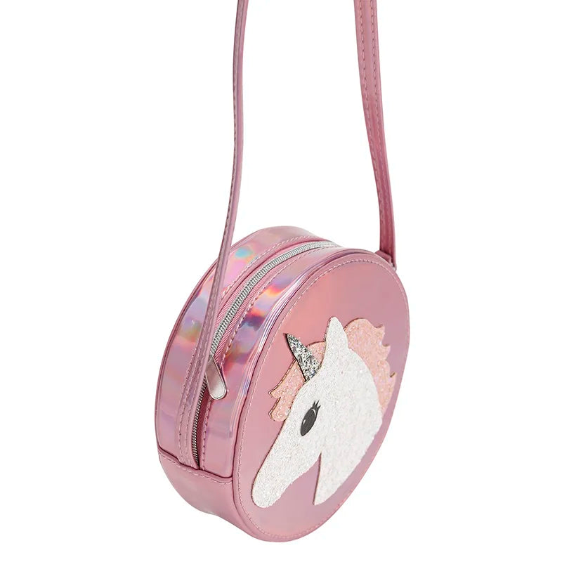 Portable Decoration Children Crossbody Bag Girls Daily Crossbody Bag for Kids PU Fashion Bags Cartoon Printing Fashion Wallets