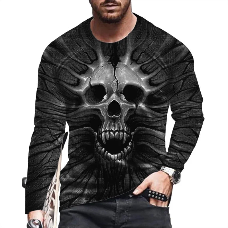 Men's Essential Basic Long Sleeve Sublimation T Shirt New Arrival Full Printed Knitted Athletic Sport Shirt