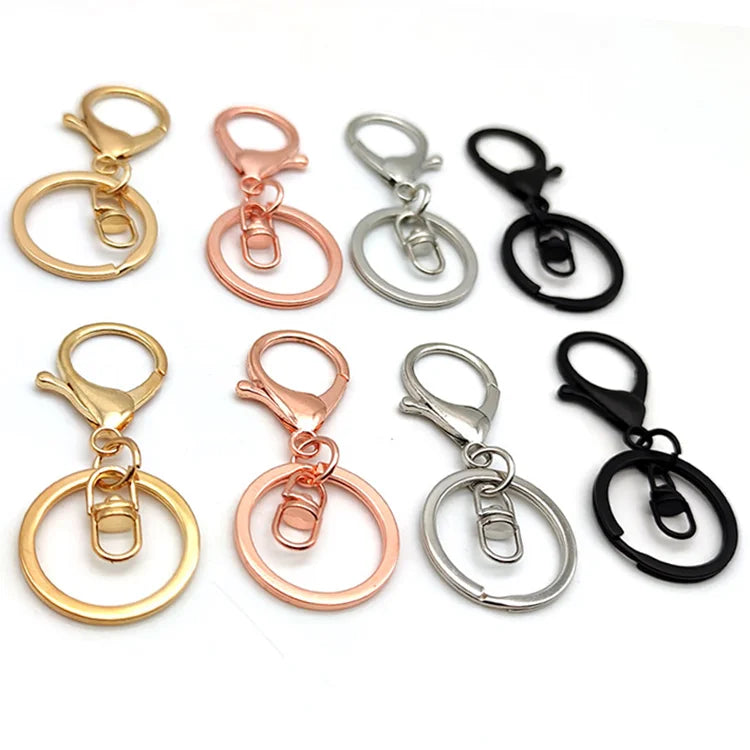 YYX Multiple Colors Silver Gold Keychain Lobster Claw Clasp Hooks Keychain Accessories Lobster Claw Keychain