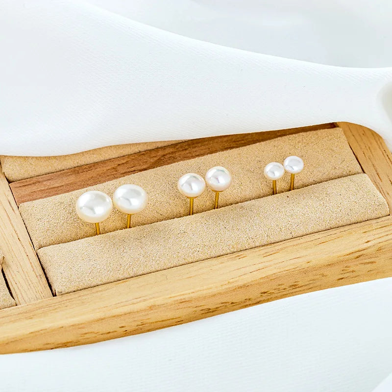 Freshwater Pearls Studs Earrings 4mm-9mm Wholesale 925 Sterling Silver Earrings Women Jewelry