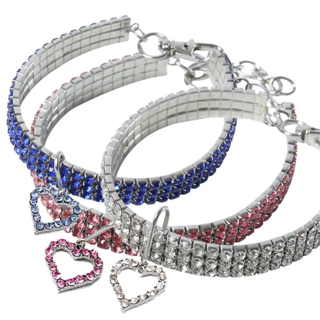 Cat Accessories Collar Crystal Pet Collars Bling Cat Necklace Collar