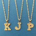 Fashion 18k Gold Plated Stainless Steel Chain Man/Women a to Z Initial Letter Alphabet Stainless Steel Necklace MegaBDM