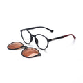 Newest Classic 2 in 1 Clip on Magnetic Sunglasses Eyewear FL41 Brown Lens Eyewear Unisex Migraines Optical Frame Anti Blue Light