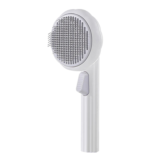 Pumpkin Self Cleaning Slicker Comb for Dog Cat Puppy Rabbit Grooming Brush Tool Gently Removes Loose Undercoat Tangled Hair