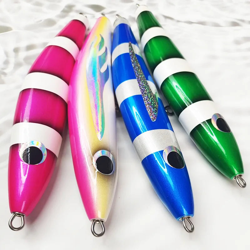 Wooden Lure 25cm 110g Pencil Bait Artificial Wood Lure Topwater Handmade Trolling Bait Saltwater Stick Biat