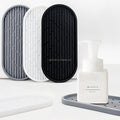 Reusable Multifunctional Holder Sponge Dispenser Mat Sink Saver Bathroom Draining Silicone Tray for Soap