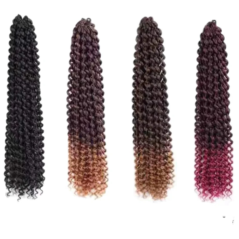 18 Inch Passion Twist Crochet Hair  Water Wave Bohemian Braid Crochet Braiding Passion Twist Synthetic Hair Extension