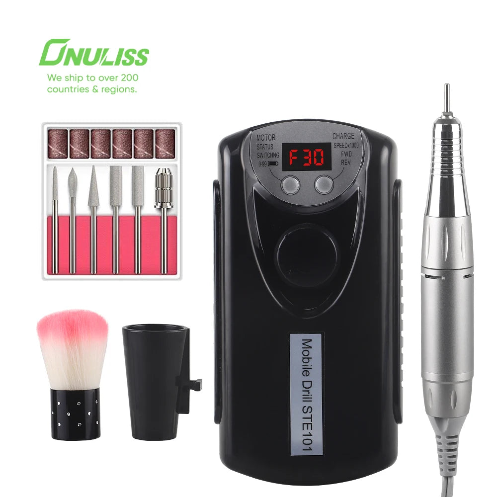5 in 1 Nail Drill for Acrylic Gel Polish Profesional Electric Nail Drill Machine 30000rpm Table Nails Supplies for Salon
