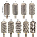 Large Barrel Smooth Round Top Nail Burrs Bur Electric Rotary Grinding Head Drill Tips Nails Dril Bit Carbide Tungsten 5XC 4XC
