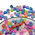 Hot Selling 10mm Flower love Polymer Soft Clay Slice DIY Mobile Phone Chain Bracelet Jewelry Loose Bead Wholesale