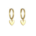 925 Silver Heart Hoop Dangle Hoop Earring for Women Fashion Jewelry