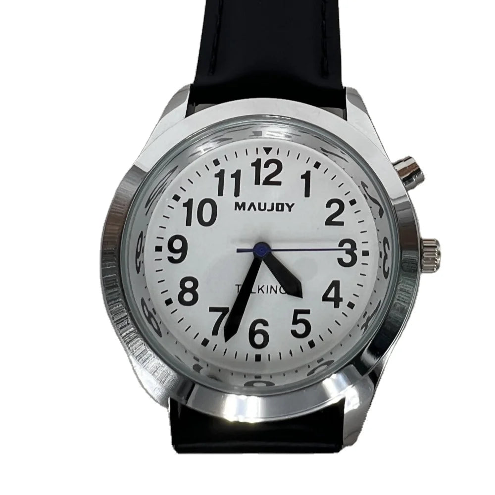 Hot Selling German Men's Ladies'rubber Talking Watch Announces the Date Week Hour for All Occasions Perfect Gift for Family