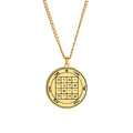 HLSS031-040 King Solomon Seal Moon Saturn Talisman Amulet Jewelry Pentacle Coin Medallion Stainless Steel Pendant Necklace