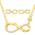 925 Silver Necklace Stud Earrings Infinity Snake Jewellery Sets
