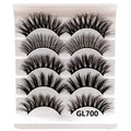 Abestyou 5 Pairs Synthetic Hair Handmade Thick Full Strip Eyelashes