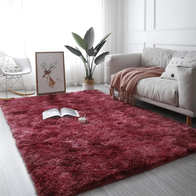Modern Brown Plush Soft Non-Slip Polyester Machine Made Woven Rug for Bedroom MegaBDM